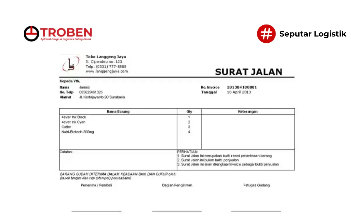 Surat Jalan : Definisi, Fungsi, Dan Format Penulisan